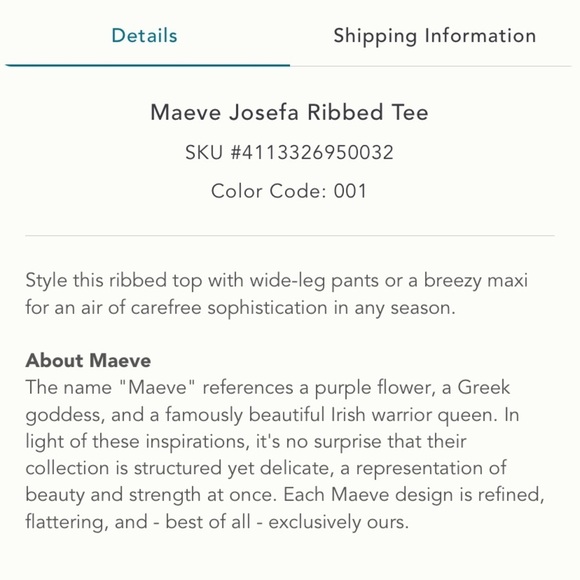 Anthropologie NWT  Maeve Josefa Ribbed Tee Size XS - Picture 6 of 16